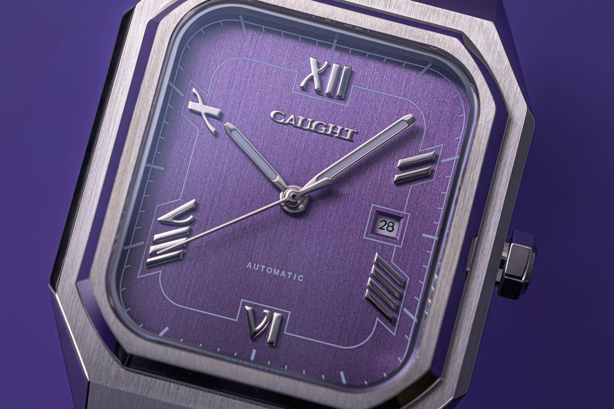 Monarch Purple dial showcasing rich retro texture and understated luxury design