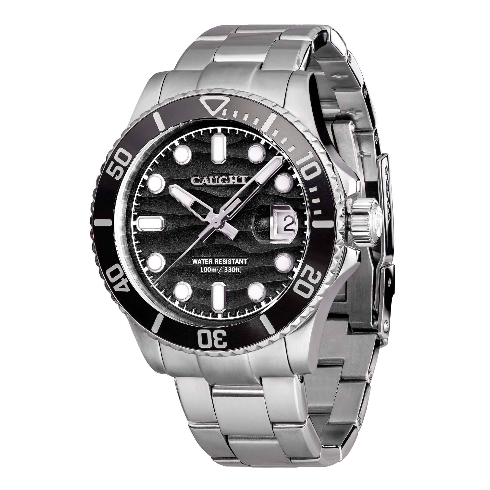 Black dial watch dial on white background - minimalist affordable watch under $200