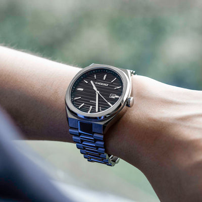 Epoch Black Dial Watch On Men's Wrist
