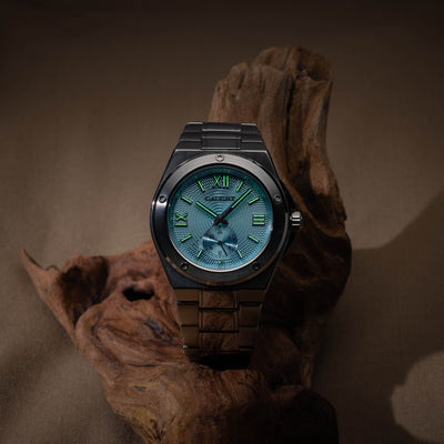 PILLARIX Steel Ice Blue Watch Featuring Roman Numeral Dial Design And Sub-dial Layout With Precision Japanese Movement