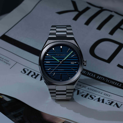 EPOCH Deep Blue Watch At Night-Luminous Hands