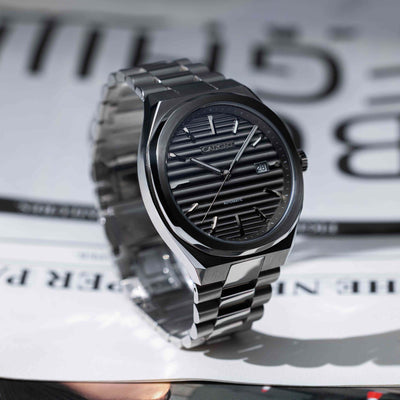 EPOCH Stainless Steel Watch With Cigar Style Dial Design-Affordable Luxury Men's Watches