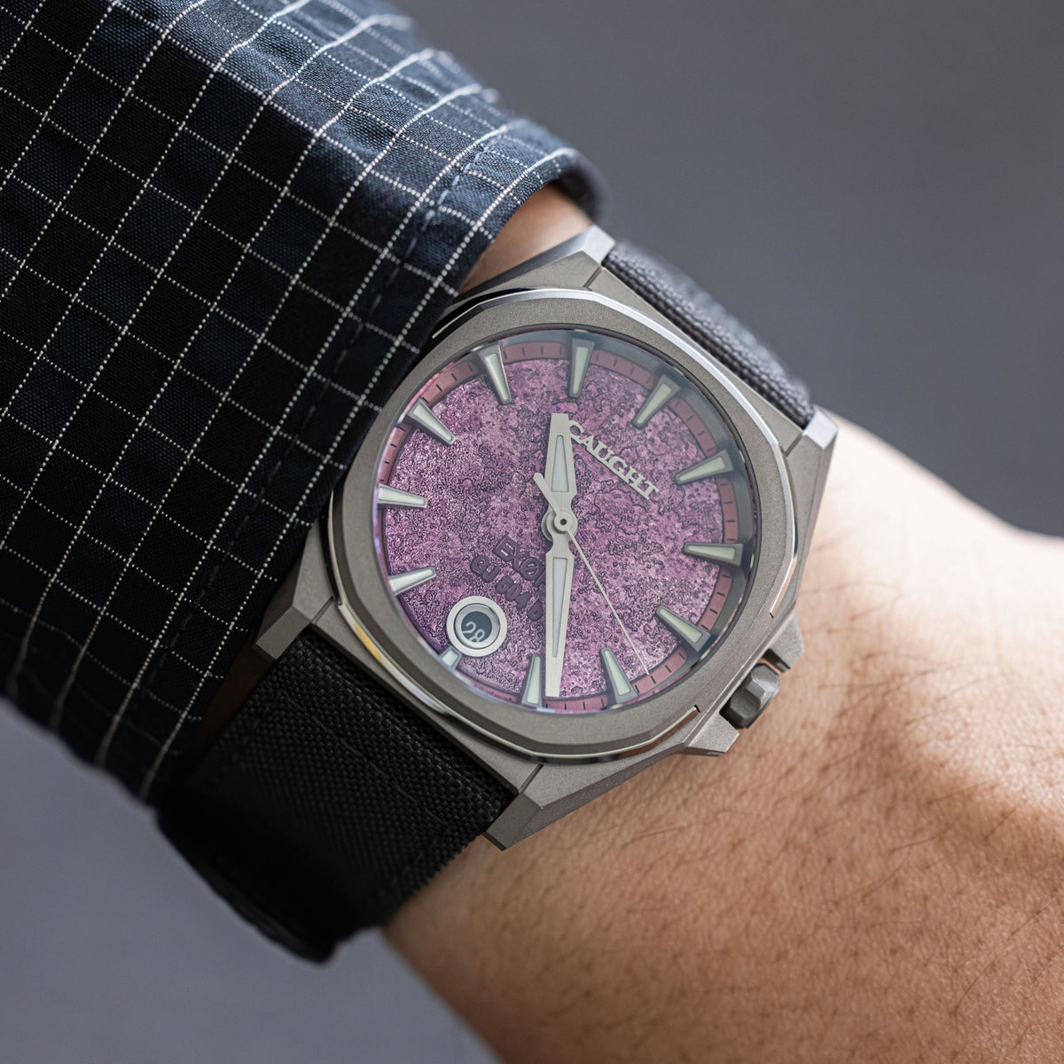 EXOP watch on wrist