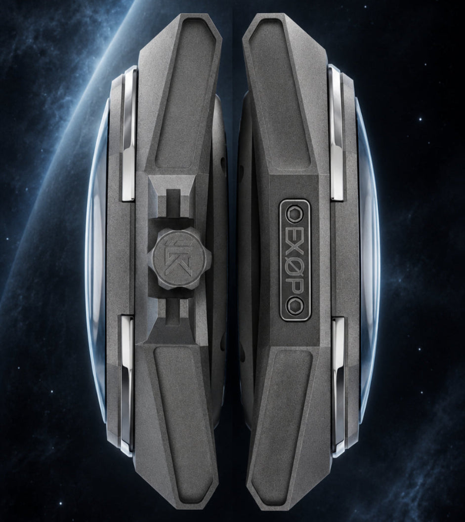 EXOP faceted titanium case