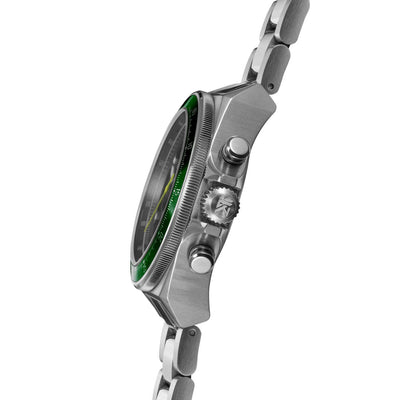 Velocity black watch-Stainless Steel Watch Crown with LOGO
