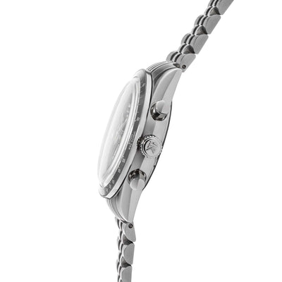 CAUGHT Grand Slammer 1959 Collection Grey Watch-Crown With Knurling, Engraved Logo.