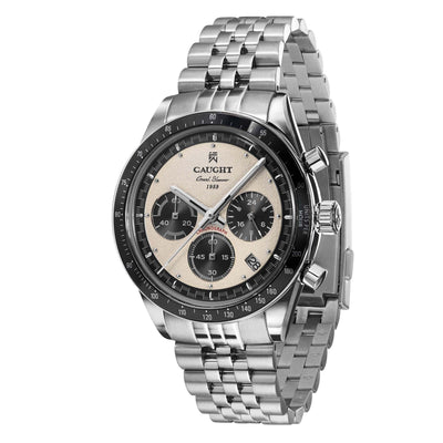 CAUGHT Grand Slammer Daytona “Homage” Watch – White Dial -Men Watch
