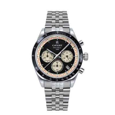CAUGHT Grand Slammer Daytona “Homage” Watch – Black Dial Front