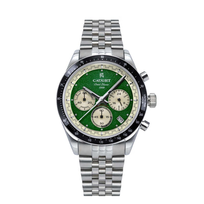 CAUGHT Grand Slammer Daytona “Homage” Watch – Green Dial Front