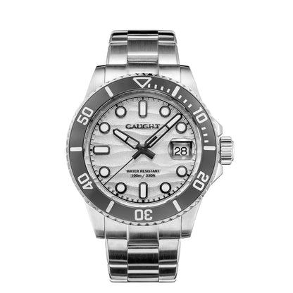Sea voyager collection men's silver stainless steel watch with chronograph