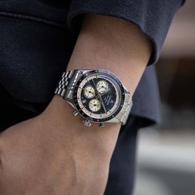Grand Slammer Collection Men Wrist Watch– Black Textured Dial and Affordable Luxury