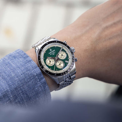 Grand Slammer Collection Men Wrist Watch– Green Textured Dial and Affordable Luxury