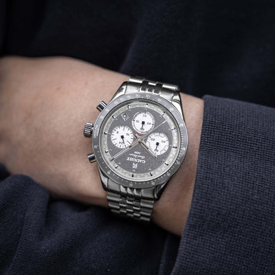 Grand Slammer Collection Men Wrist Watch– Grey Textured Dial and Affordable Luxury