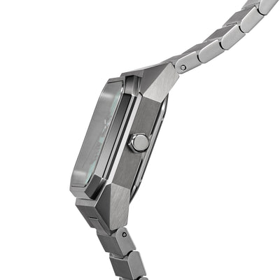 Monarch babyblue dial with silver 316L stainless steel case and bracelet 