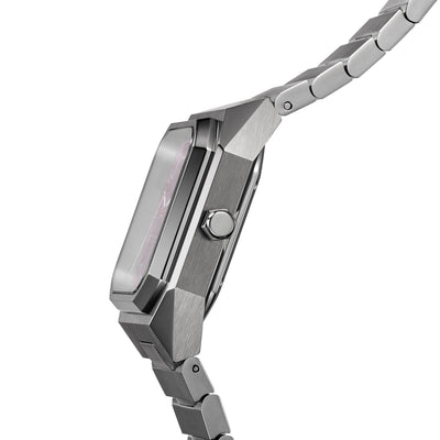 Monarch purple dial with silver 316L stainless steel case and bracelet 