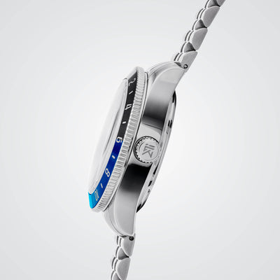 CAUGHT's Nomad Collection Mechanical Watch Side With Screw Crown  Stainless Steel