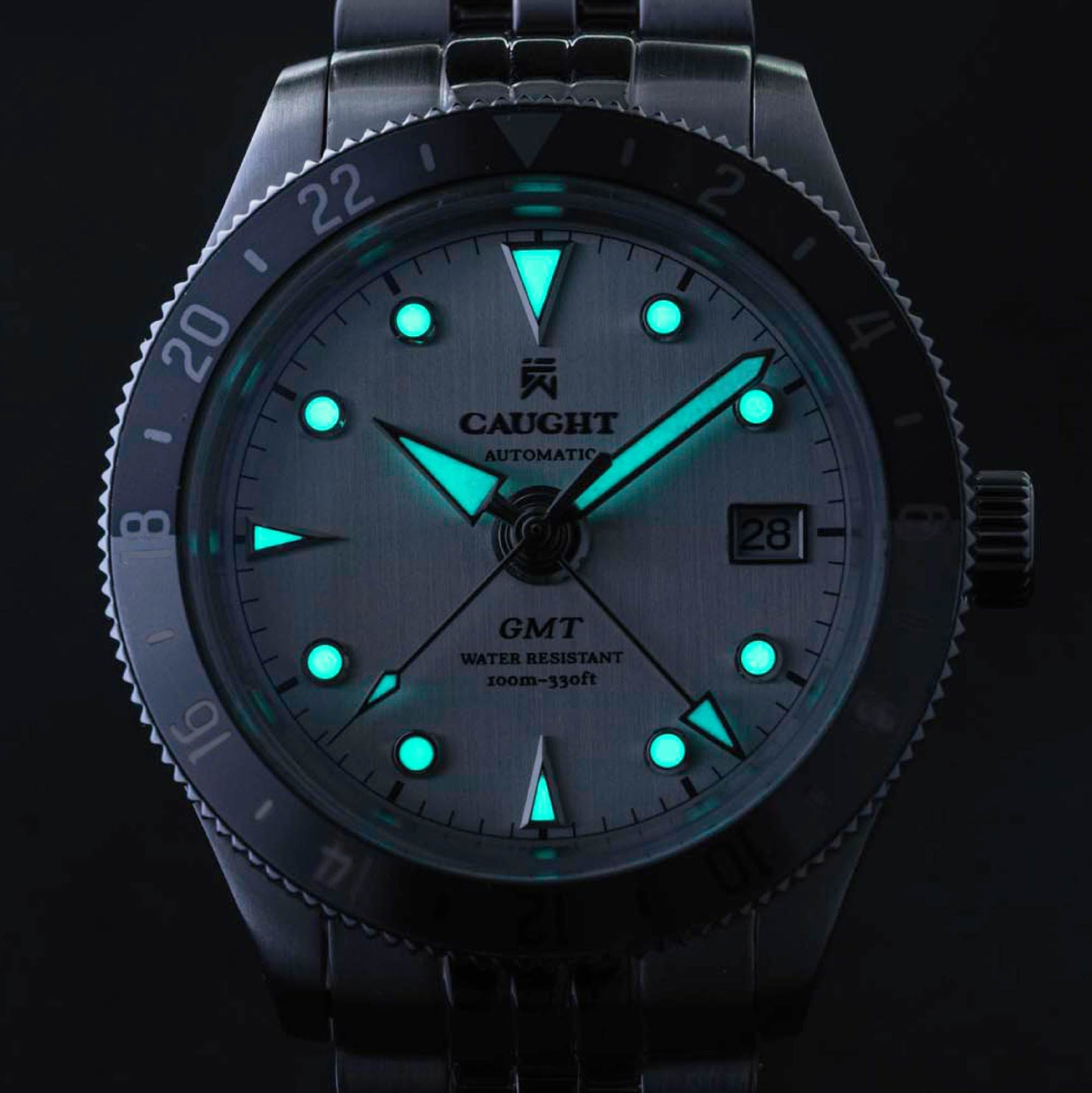 Nomad-Blue/Red GMT, luminous needles and marks, a high-quality watch of choice for travelers and adventurers.